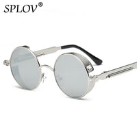 Thumbnail for Retro Round Steam Punk Sunglasses Men Women Brand Designer Small Circle Sun Glasses AV8R