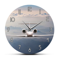 Thumbnail for Airplane Fly Over Clouds Modern Decorative Wall Clock on Alps Mountain AV8R