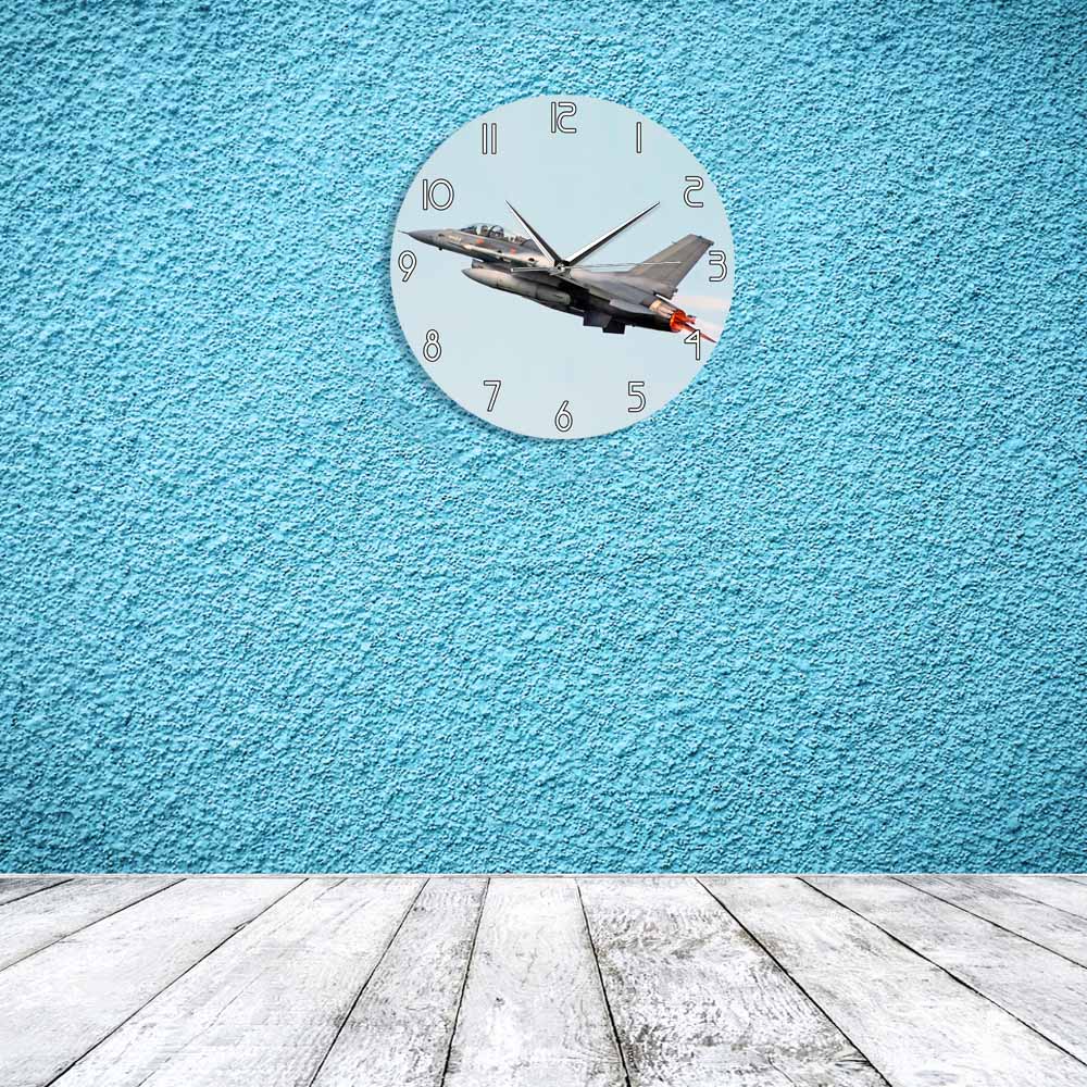 AIR FORCE F-16 FIGHTING FALCON TAKING OFF MODERN WALL CLOCK THE AVIATOR