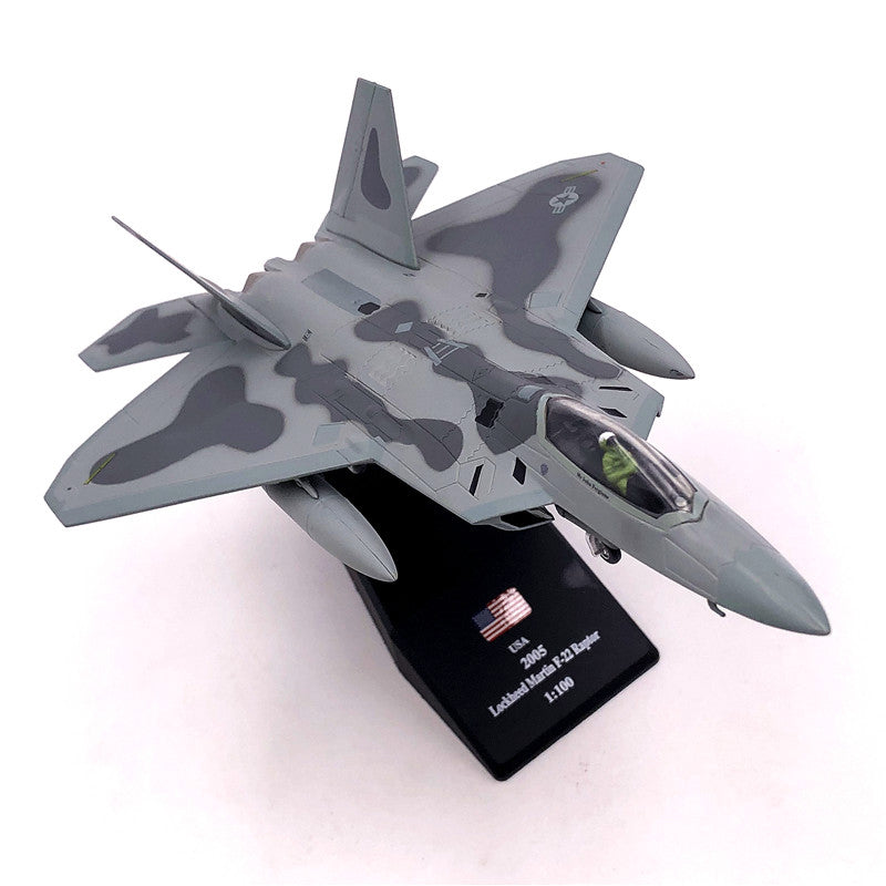 Aircraft Plane model 1/100 Scale Alloy Fighter F-22 US Air Force Aircraft F22 Raptor Model Toys Children Kid Gift for Collection AV8R