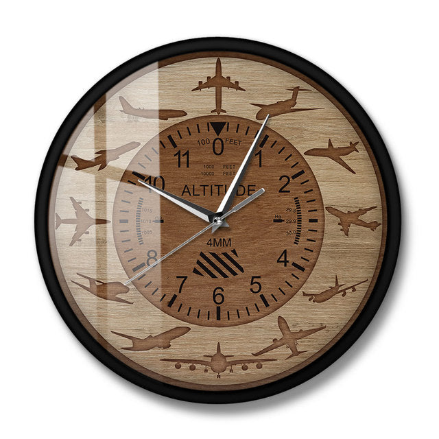 Airplanes Altitude Measurement Printed Wall Clock AV8R