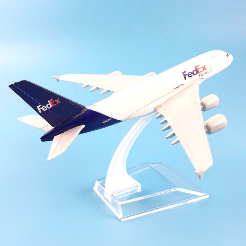 A380 FEDEX EXPRESS Airline MODEL PLANE AIRCRAFT Kids Toys 16CM Alloy Metal Model Plane AV8R