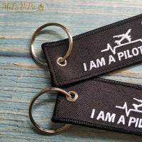 Thumbnail for 10 PCs Embroidery Heartbeats I am A Pilot Key Ring THE AVIATOR