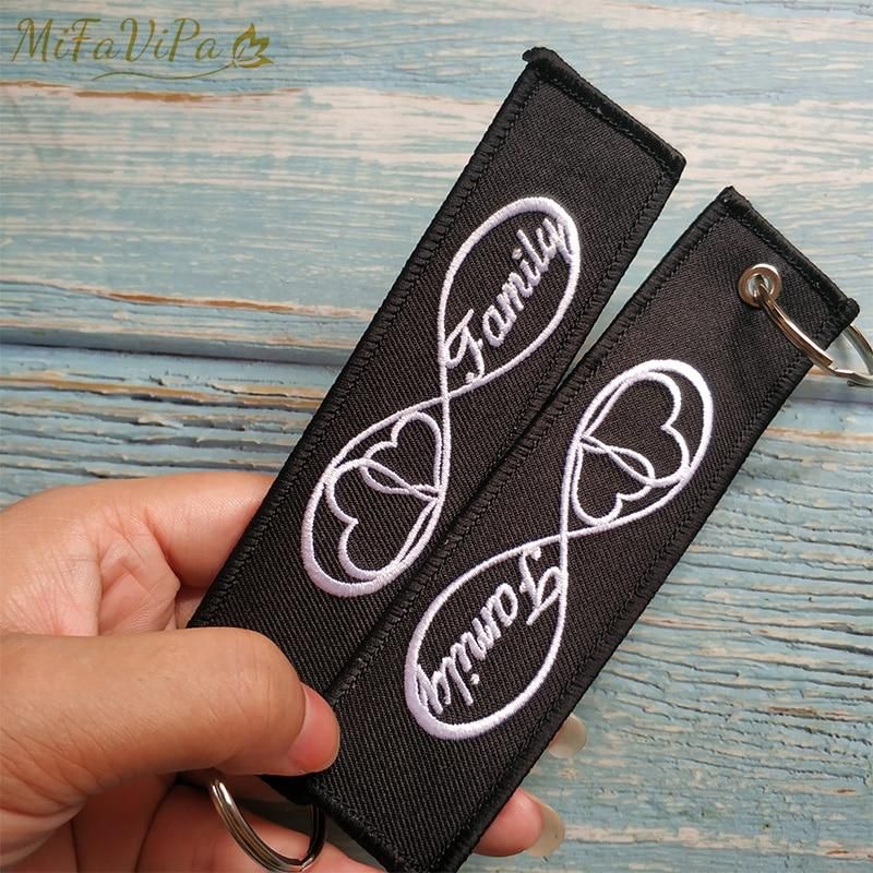 1 PsC Embroidery Family Infinity Love Keychain THE AVIATOR