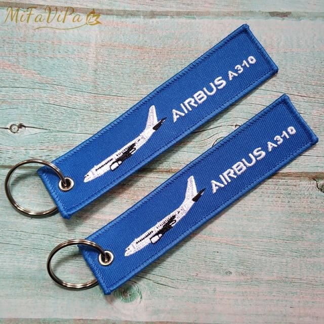 2 PCS  Airbus A310 Embroidery  Key chain THE AVIATOR