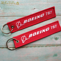 Thumbnail for 2 PCS  Boeing 787 aircraft Embroidery key chain THE AVIATOR