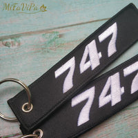 Thumbnail for 1 SET Boeing 777 747  Embroidery Key Chain THE AVIATOR