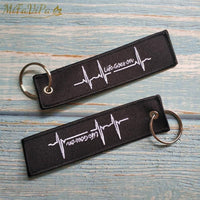 Thumbnail for 1 PC Embroidery Heartbeats Keychain THE AVIATOR