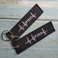 Thumbnail for 10 PCs Embroidery Heartbeat Keychain THE AVIATOR