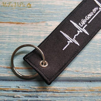 Thumbnail for 10 PCs Heartbeat Embroidery key chain THE AVIATOR