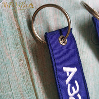 Thumbnail for 2 PCS A Royal Brunei Side B A320 Embroidery key chain THE AVIATOR