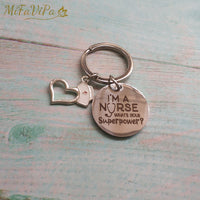 Thumbnail for 20 Pcs Heart Pandent Keychain I am A Nurse THE AVIATOR