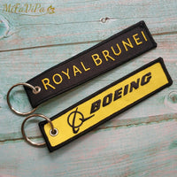 Thumbnail for 2 PCS/Lot A Boeing Side B Royal Brunei Embroidery key chain THE AVIATOR