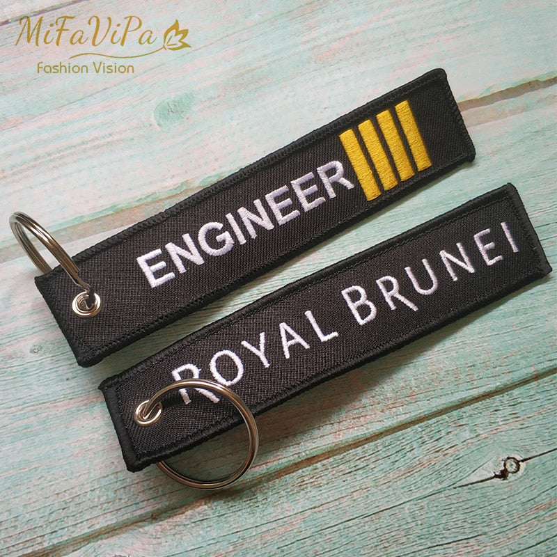 A Royal Brunei Side B Engineer Embroidery key chain THE AVIATOR