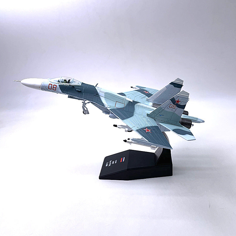 Aircraft model Plane Russian Air Force fighter Sukhoi Su-27 diecast 1:100 scale metal Planes AV8R