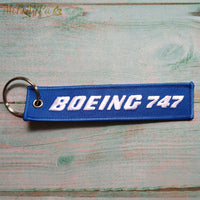 Thumbnail for 1 PC BOEING 747 Keychain New Fashion Trinket Phone Strap Black Embroidery AV8R