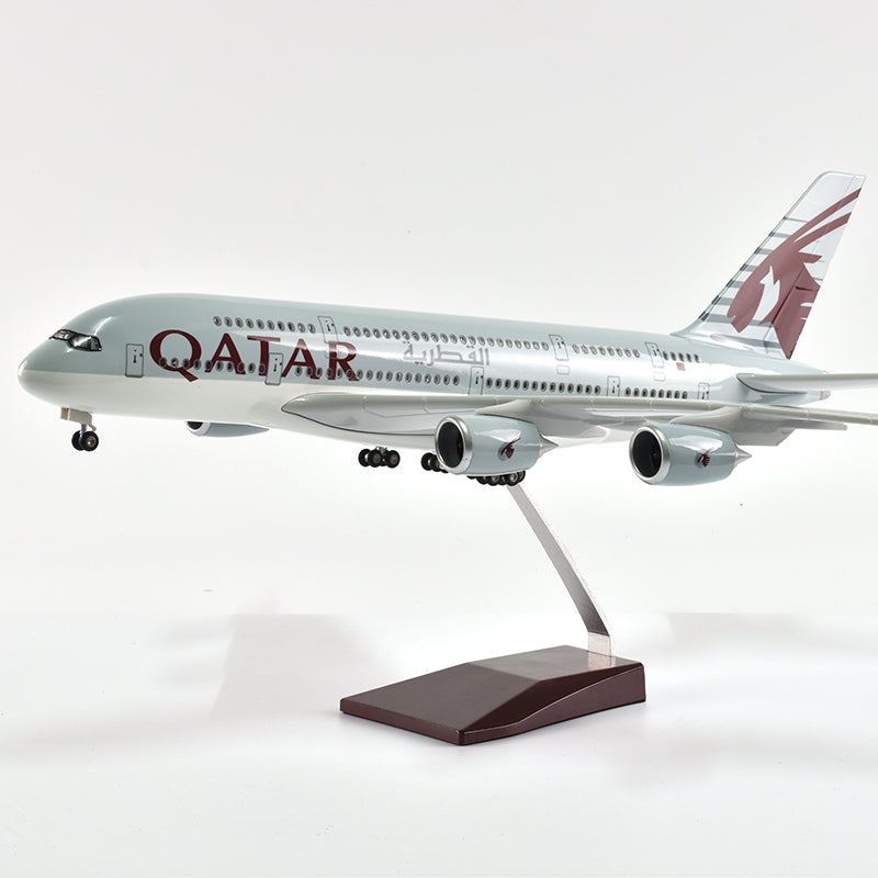 Qatar Airbus 380 Plane Model Airplane Model Aircraft Model 1/160 Scale Diecast Resin Airplanes AV8R