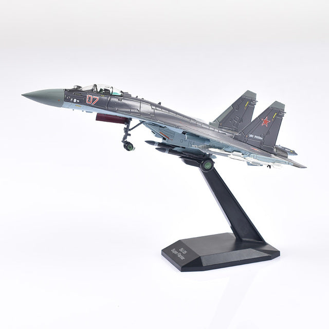 Aircraft model Plane Russian Air Force fighter Sukhoi Su-27 diecast 1:100 scale metal Planes AV8R