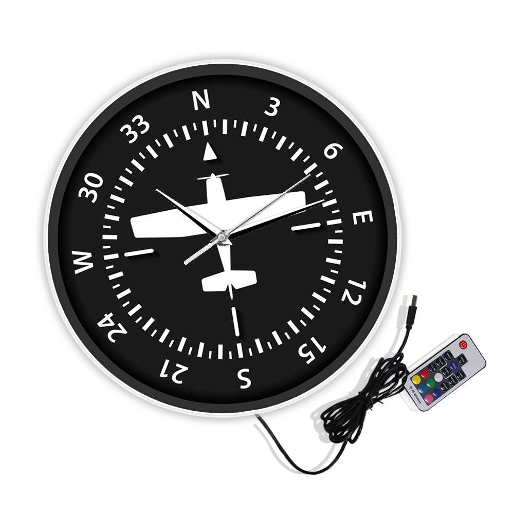 Steering Wheel Flight Instrument Compass Wall Clock AV8R