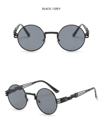 Thumbnail for New Fashion Retro Steampunk Round Metal Sunglasses for Men Women AV8R