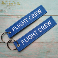 Thumbnail for Blue FLIGHT CREW Keychain Fashion Trinket Phone Strap Black Embroidery CESSNA Key Chain AV8R