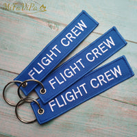 Thumbnail for Blue FLIGHT CREW Keychain Fashion Trinket Phone Strap Black Embroidery CESSNA Key Chain AV8R