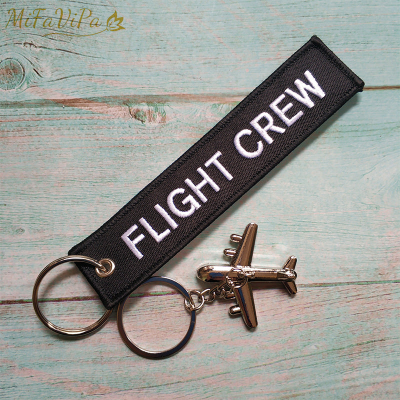 1 Set FLIGHT CREW Keychain Fashion Trinket Phone Strap Embroidery Key Chain AV8R