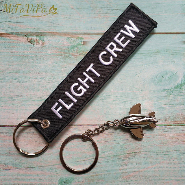1 Set FLIGHT CREW Keychain Fashion Trinket Phone Strap Embroidery Key Chain AV8R