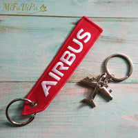 Thumbnail for Fashion Trinket Blue AIRBUS Gift Aviation Keychain Aircraft Key Chain AV8R