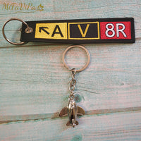 Thumbnail for 1 Set Christmas Gift Aviator Keychain Aircraft Key Chain AV8R