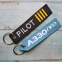 Thumbnail for 2 PCS Fashion Trinket Keychain AIRBUS A330 Aviator Porte Clef Aircraft Key Chain AV8R