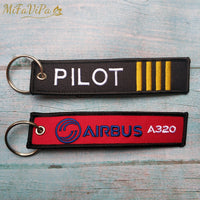 Thumbnail for 2 PCS Fashion Trinket Keychain AIRBUS A320 Aviator Porte Clef Aircraft Key Chain AV8R