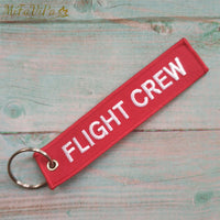 Thumbnail for 2 PCs Red FLIGHT CREW Keychain Fashion Trinket Phone Strap Black Embroidery Keychains AV8R