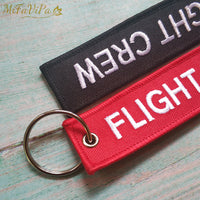 Thumbnail for 2 PCs Red FLIGHT CREW Keychain Fashion Trinket Phone Strap Black Embroidery Keychains AV8R