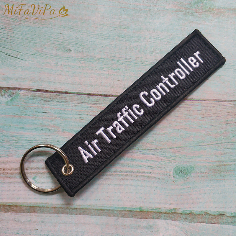 Black Keychains Air Traffic Controller New Trinkets Pilot Gift Aviation Key Chain AV8R