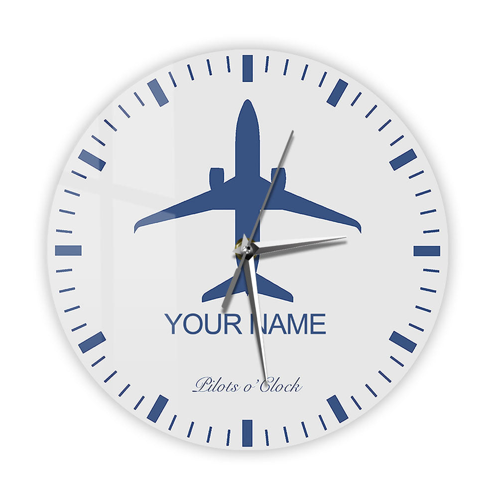 Personalized Name Aircraft Wall Clock AV8R
