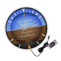 Thumbnail for Airplane Instruments Aircraft Gyro Horizon Designed Wall Clock Aviator Airlines Home Decor Attitude Indicator Pilots Wall Watch AV8R