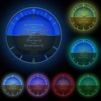 Thumbnail for Airplane Instruments Aircraft Gyro Horizon Designed Wall Clock Aviator Airlines Home Decor Attitude Indicator Pilots Wall Watch AV8R