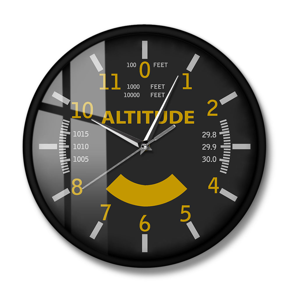 Aviation Altimeter Instrument Style Wall Clock AV8R