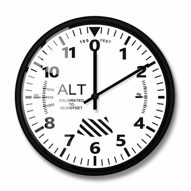 Aviation Airplane Altimeter Wall Clock Modern Design Home Decor Clock AV8R