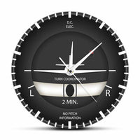Thumbnail for Turn Coordinator Aircraft Flight Instrument Modern Design Wall Clock AV8R