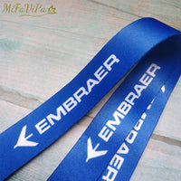 Thumbnail for Blue Embraer Neck Strap Chaveiro Key Chain Flight Crew  Keychain AV8R