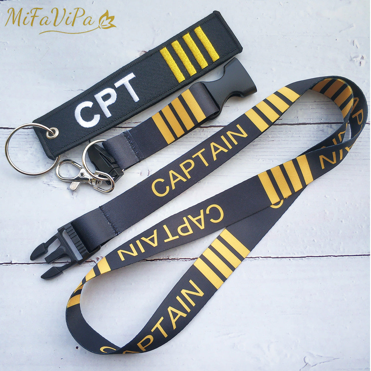1 Set Captain Lanyards Neck Strap  Key Chain AV8R