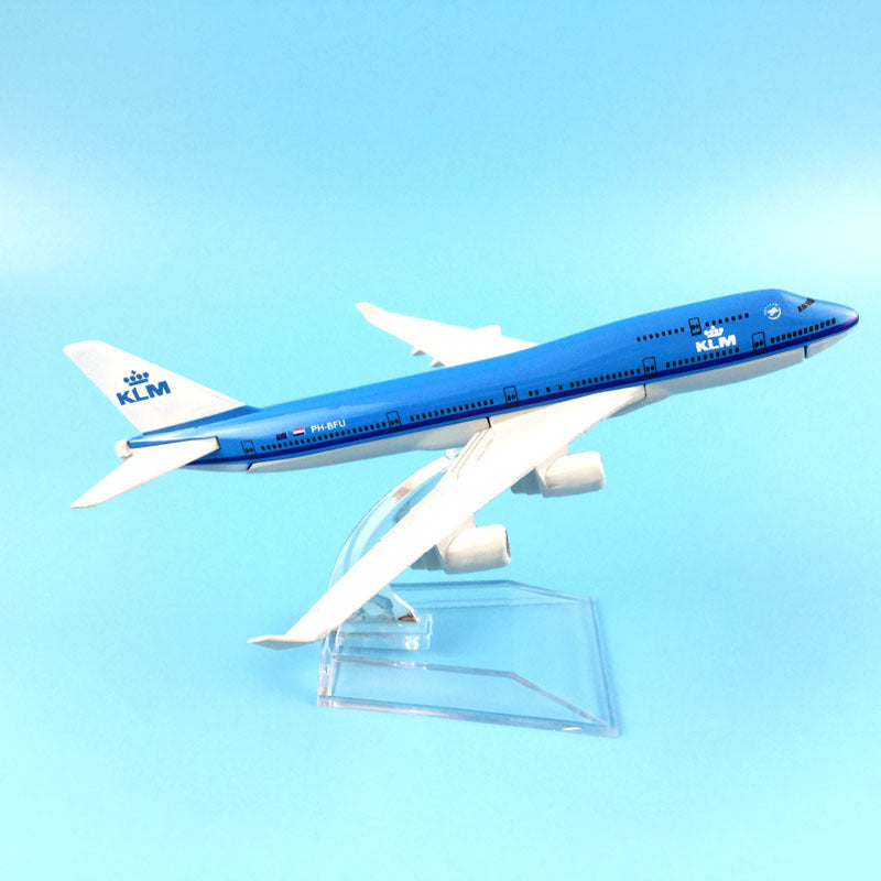 Airplane Model 16cm KLM Royal Dutch Boeing 747 Plane Model Aircraft Model 1:400 Diecast Metal Airplanes Plane Toy Gift AV8R