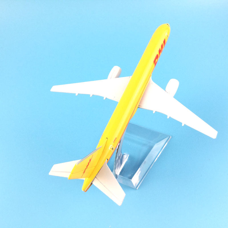 Boeing 757 DHL cargo aircraft B757 16cm Alloy simulation airplane model for kids toys Christmas gift AV8R