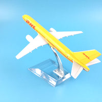 Thumbnail for Boeing 757 DHL cargo aircraft B757 16cm Alloy simulation airplane model for kids toys Christmas gift AV8R