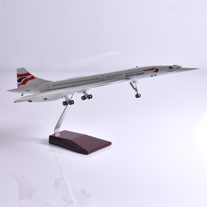 British Concord With Light &amp; Wheel  Plane Model Airplane Model Aircraft AV8R