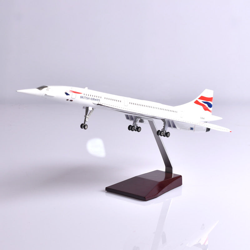 British Concord With Light &amp; Wheel  Plane Model Airplane Model Aircraft AV8R