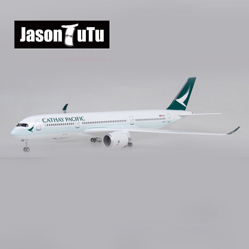 Cathay Pacific Airbus A350 Airplane Model Plane With Light &amp; Wheel Aircraft AV8R