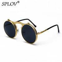 Thumbnail for Sunglasses Retro Round Metal Sun Glasses for Men and Women Brand Designer AV8R